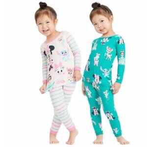 LittleMinnie Mouse Character Kids' 4-piece Cotton Pajama Set Girls 3T New